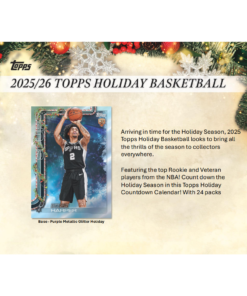Alternative view of 2025-26 Topps Holiday Basketball Countdown Calendar Box