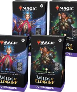 Magic The Gathering Wilds of Eldraine Commander Deck Display (4 Decks)
