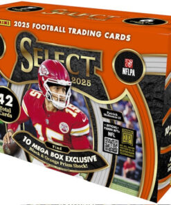 2025 Panini Select (Black & Orange Prizm Shock) NFL Hobby Mega Box
