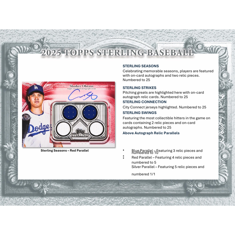 2025 Topps Sterling Baseball Hobby 4 Box Case - Image 3