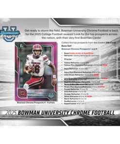 Alternative view of 2025 Bowman University Chrome Football Hobby Box