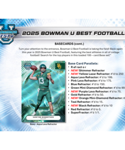 Alternative view of 2025 Bowman University Best Football Hobby 12 Box Case