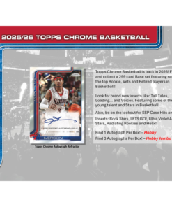 Alternative view of 2025/26 Topps Chrome Basketball Jumbo 8 Box Case