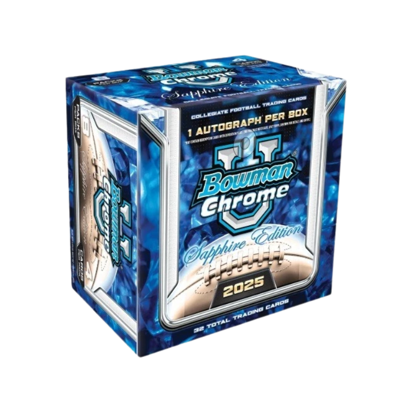 2025 Bowman Chrome University Football Sapphire Edition Hobby Box